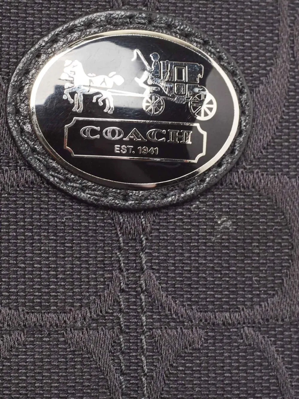 Pre-owned Coach Vintage Monogram-canvas Card Holder