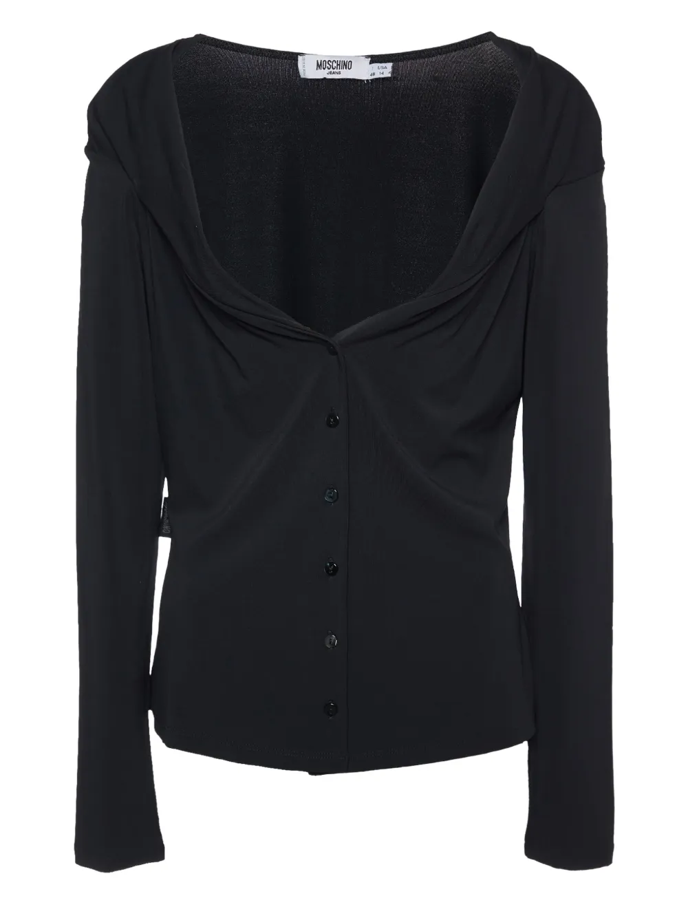 cowl-neck shirt