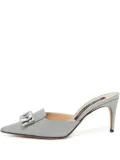 Sergio Rossi Vintage pre-owned crystal-embellished pointed-toe mules - Silver