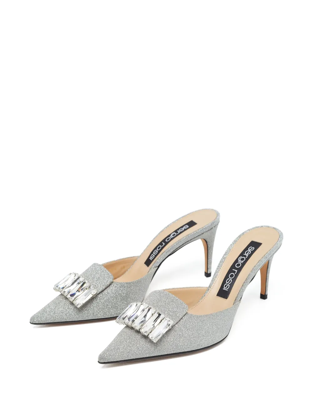 Sergio Rossi Vintage mules pointues à ornements en cristal pre-owned | Image 2