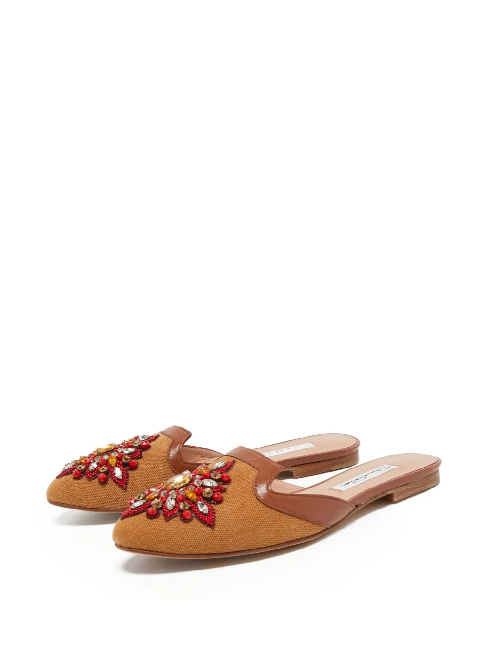 Oscar de la Renta Pre-Owned crystal-embellished mules | Image 2