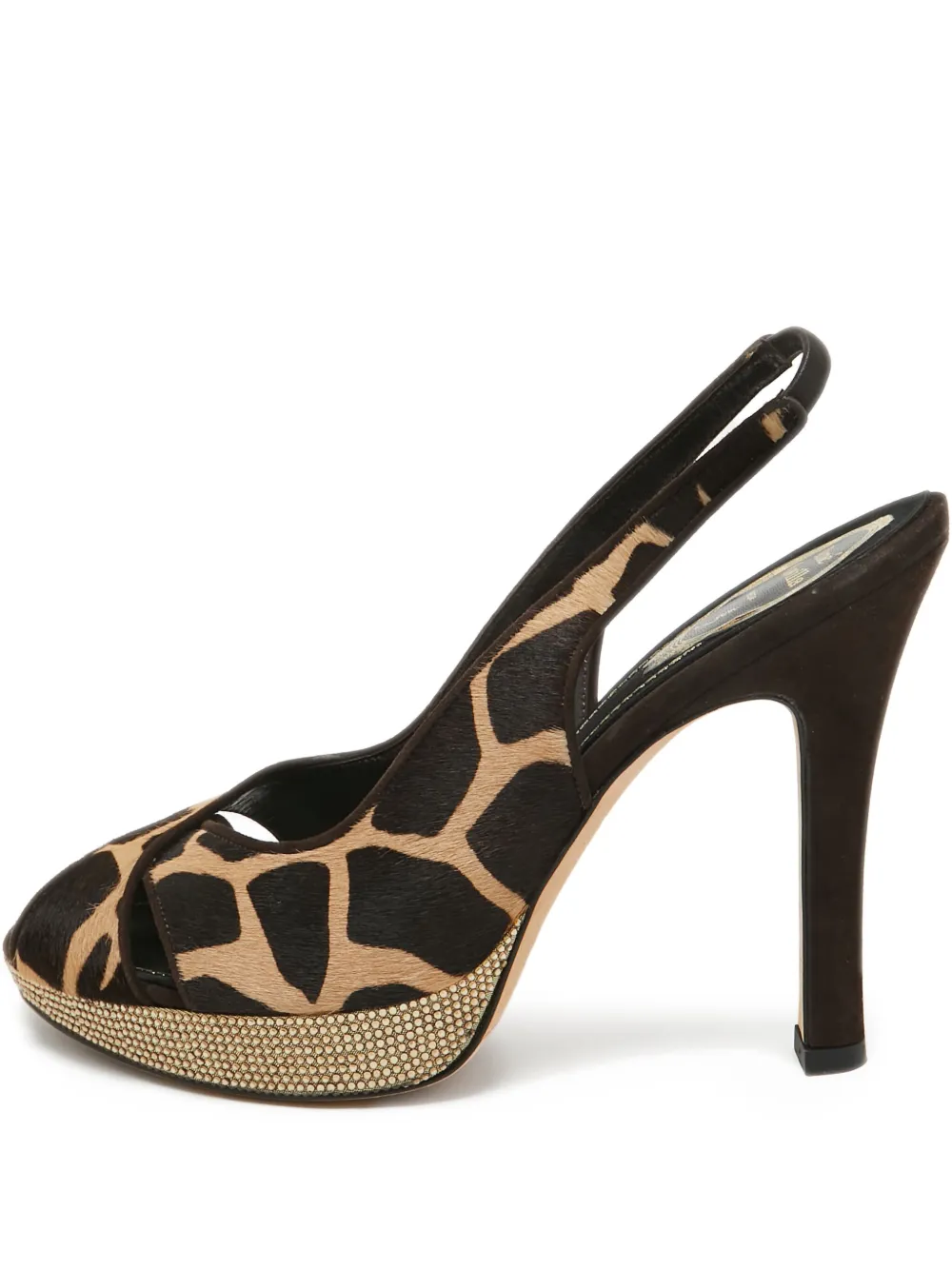 René Caovilla pre-owned slingback sandals | Brown | Image 1