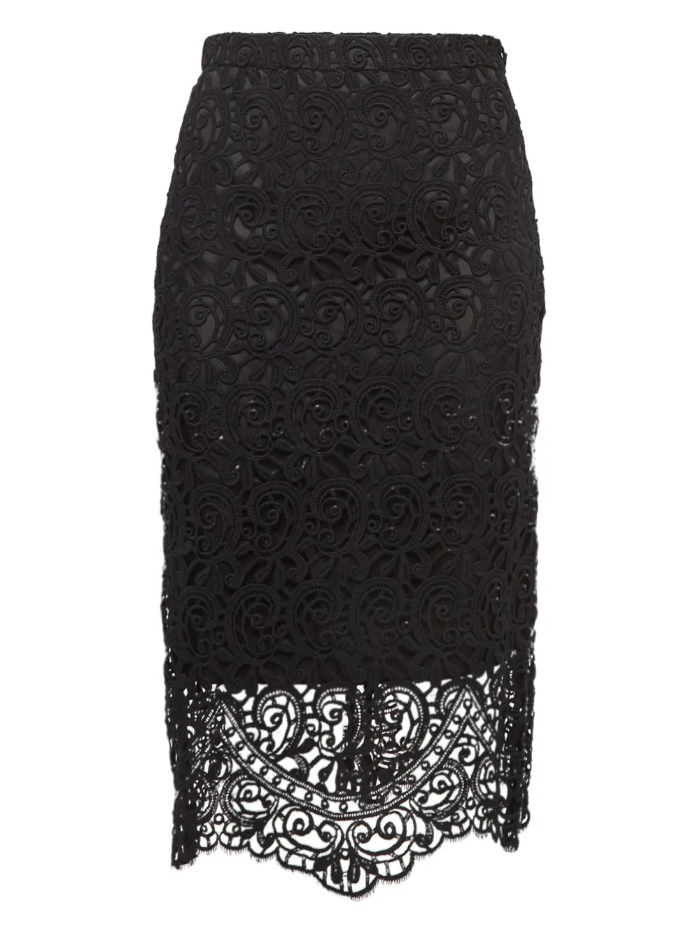 Burberry Pre-Owned guipure-lace midi skirt | Black | Image 1