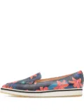 Nicholas Kirkwood pre-owned floral-print loafers - Blue