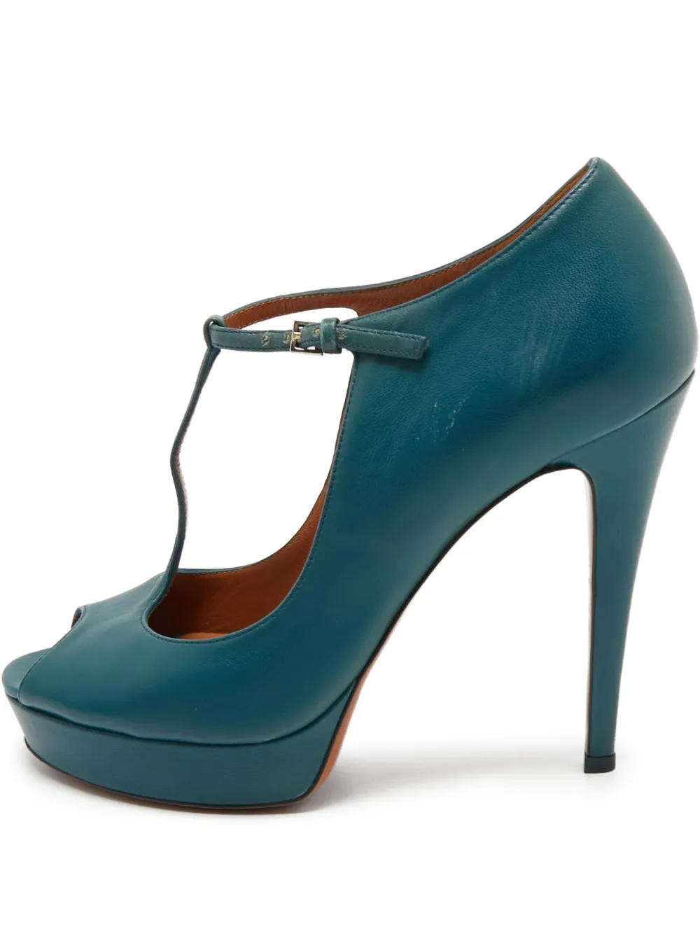 Gucci Pre-Owned 120mm Betty T-Strap heeled sandals | Blue | Image 1