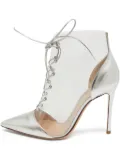 Gianvito Rossi pre-owned 110mm lace-up boots - Silver