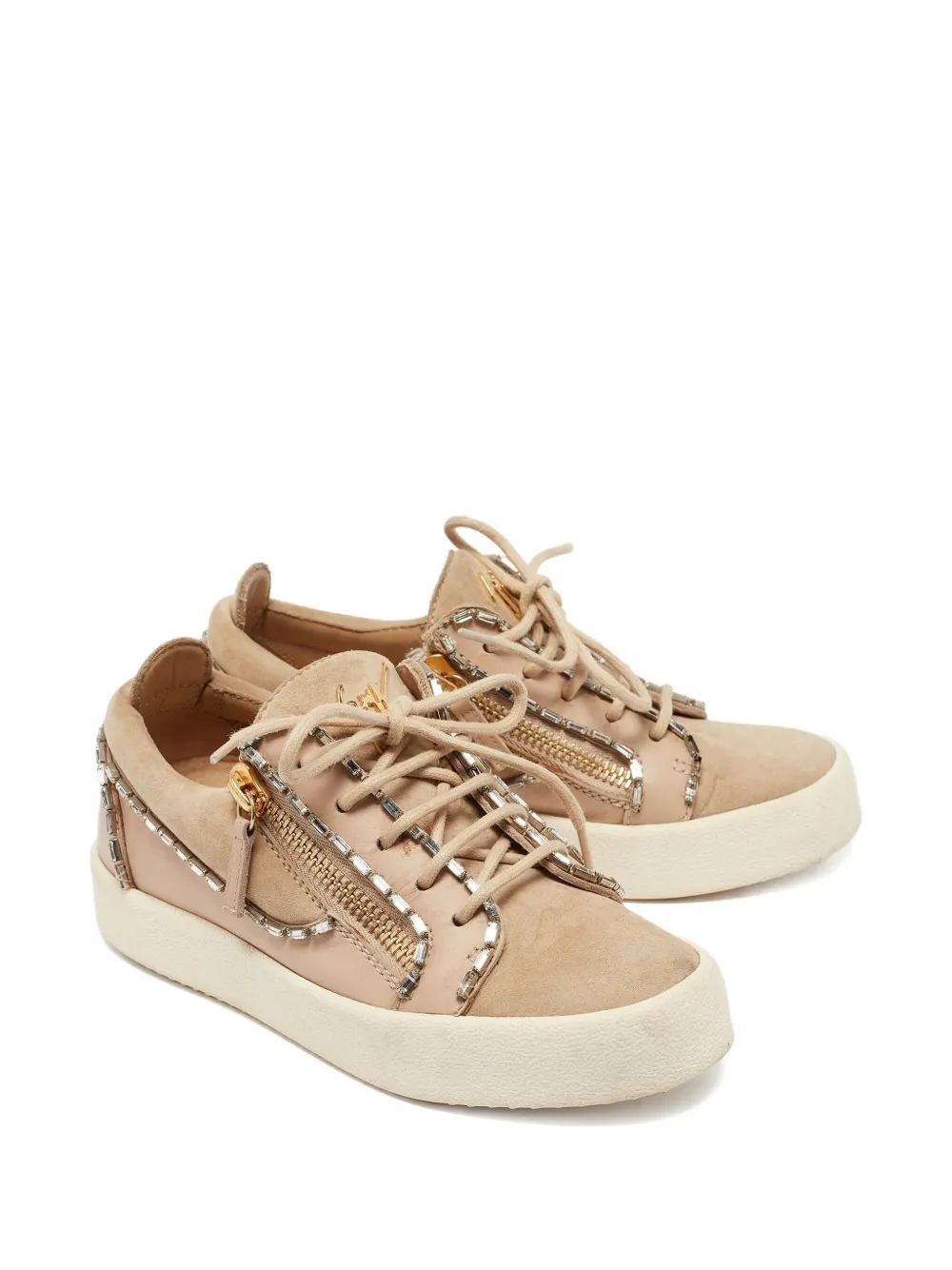 Giuseppe Zanotti Vintage Pre-owned sneakers verfraaid met kristallen - Beige