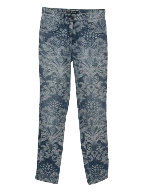 Dolce & Gabbana Pre-Owned floral-motif straight-leg jeans