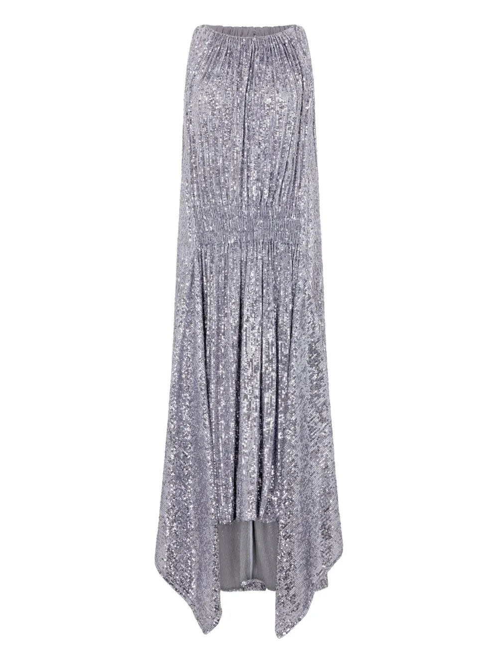 sequined high-low dress