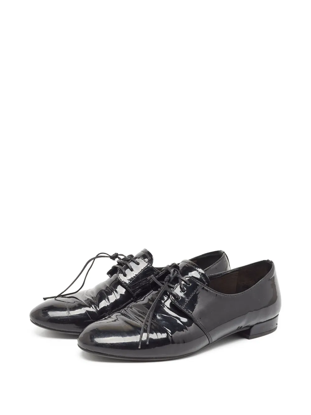 Prada Pre-Owned Leren derby schoenen - Zwart