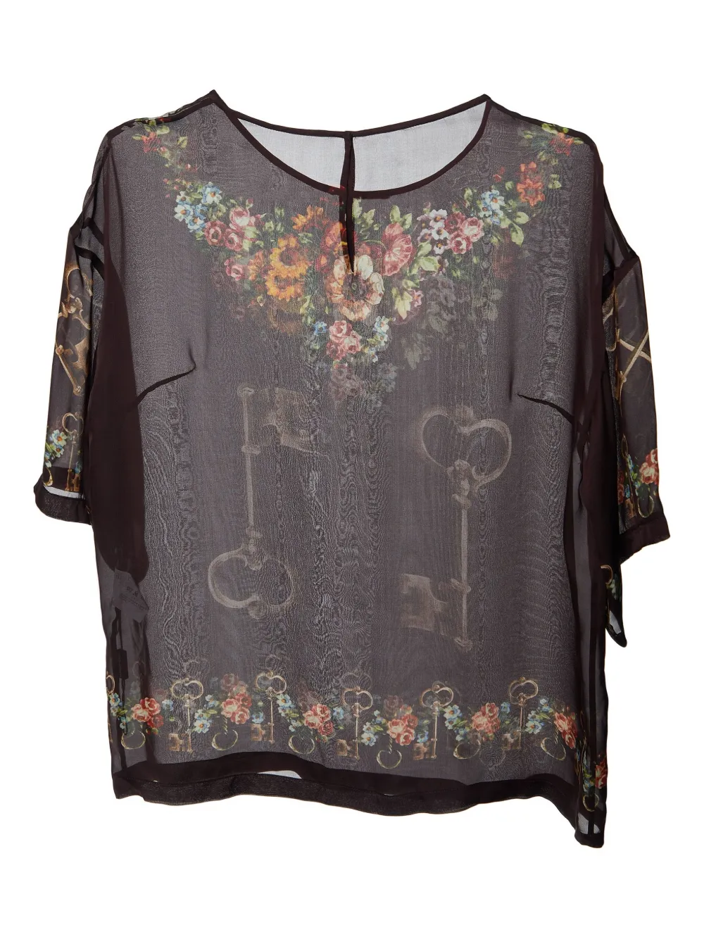 Dolce & Gabbana Pre-Owned floral key silk top | Image 2