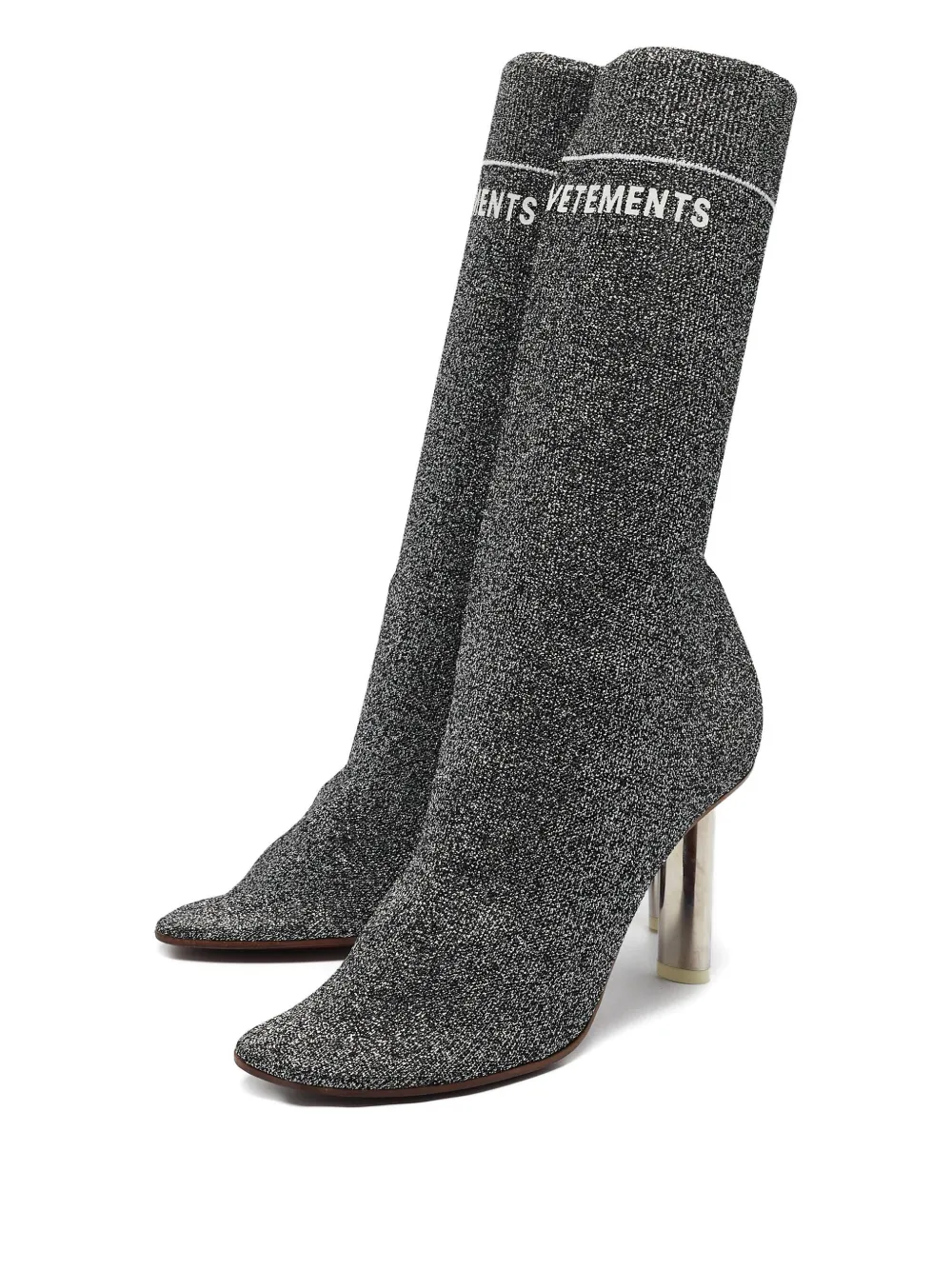 VETEMENTS Pre-owned 90 mm metallic soklaarzen - Zwart