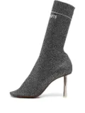 VETEMENTS pre-owned 90mm metallic sock boots - Black