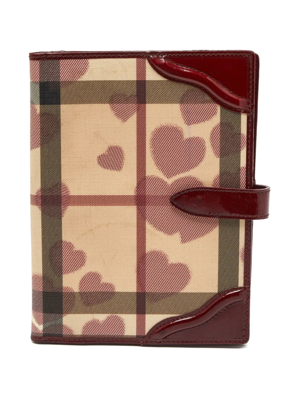 Burberry Pre-Owned Heart Nova Check leather agenda cover | Red | Image 1