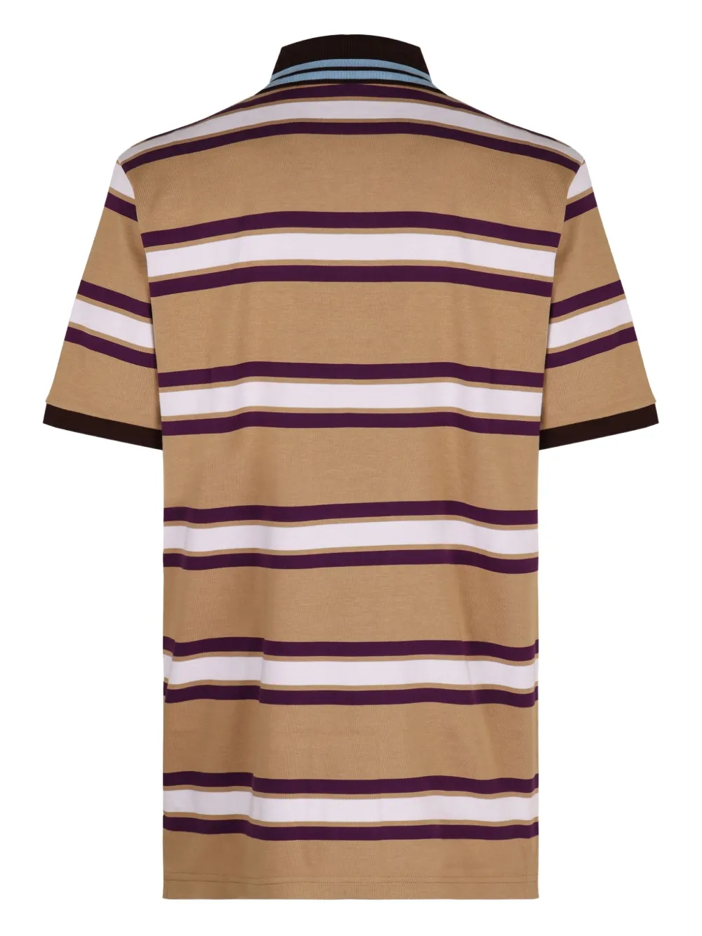 Gucci Gestreept poloshirt met geribbelde kraag Bruin