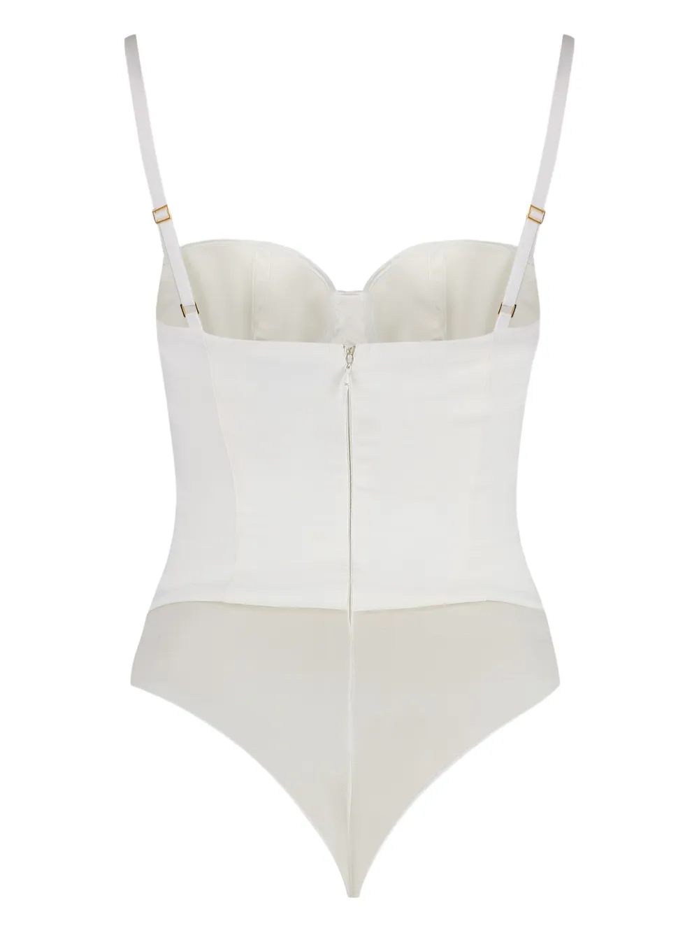 Elisabetta Franchi criss cross-straps bodysuit - Wit