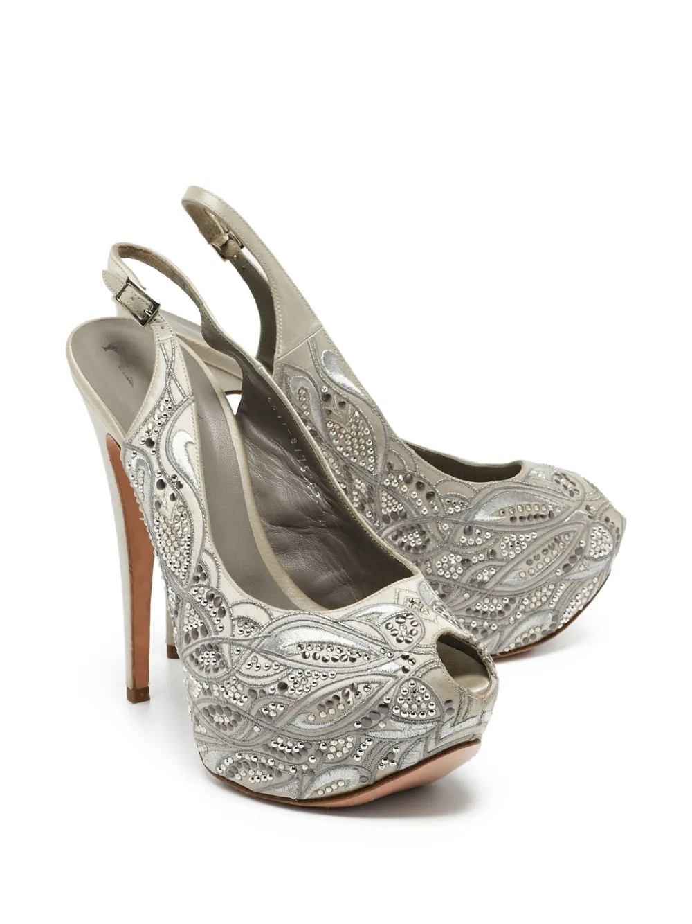 Gina 150mm peep-toe heeled pumps | Image 2