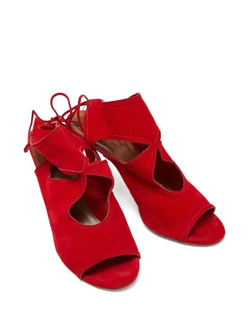 Aquazzura 2024 110mm suede heeled sandals | Image 2