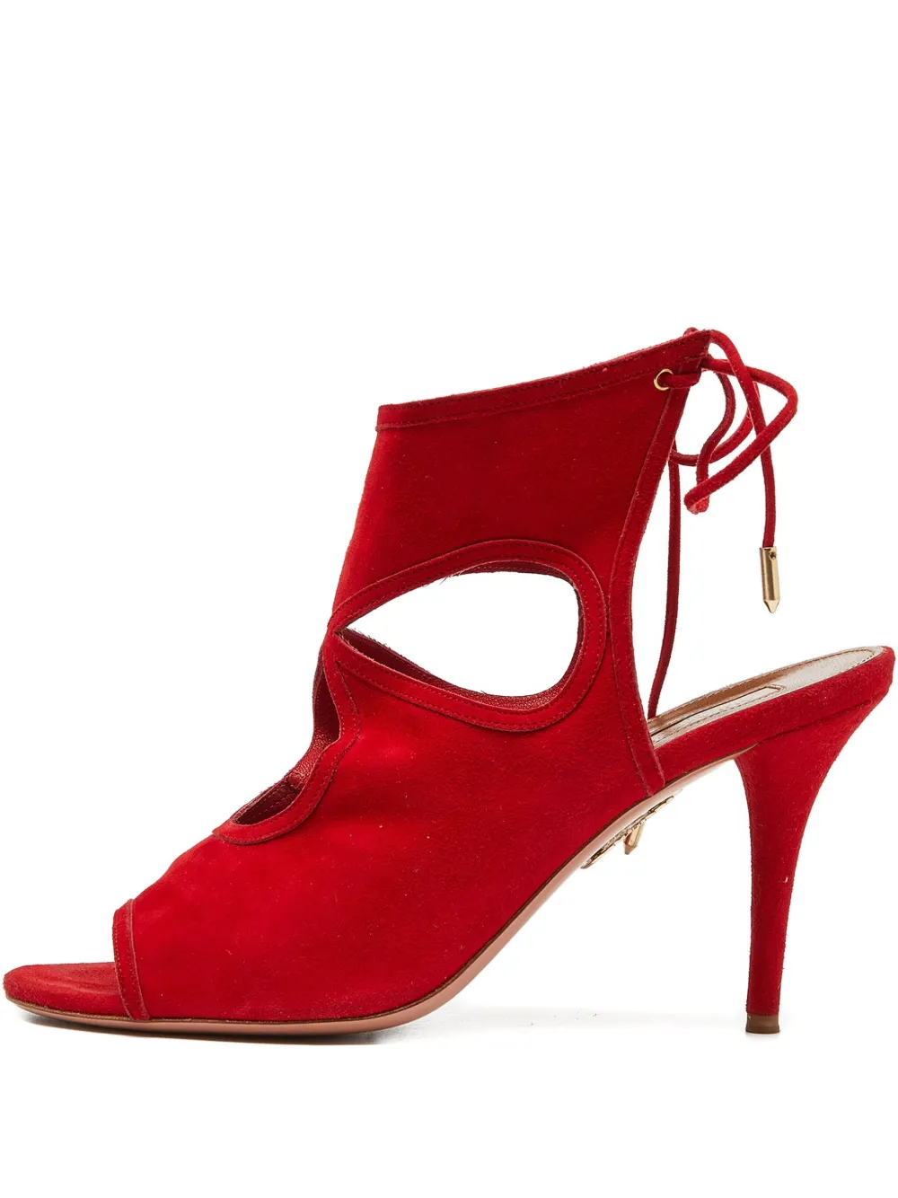 Aquazzura 2024 110mm suede heeled sandals | Red | Image 1