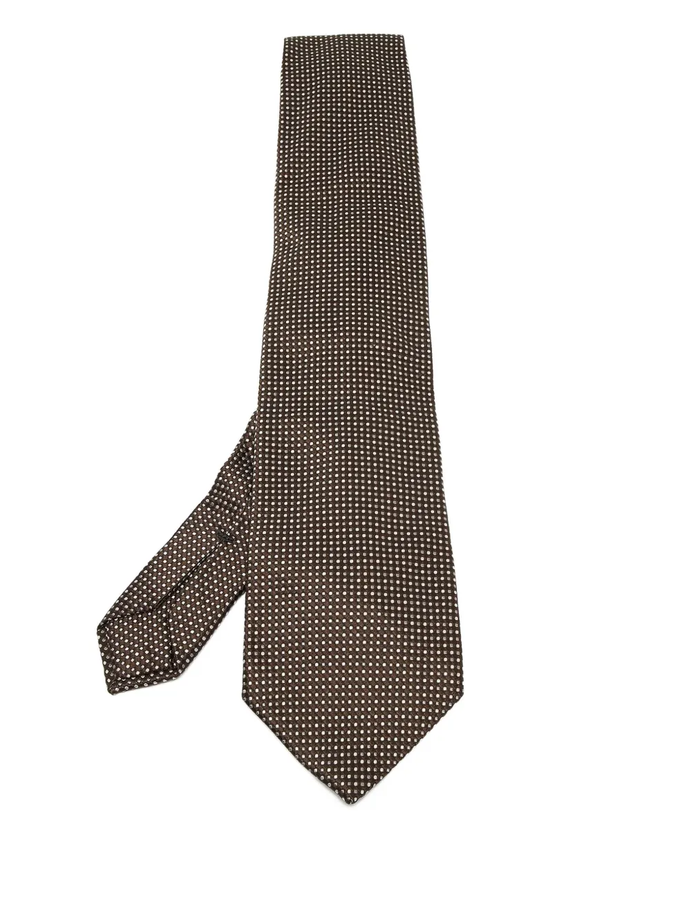 dot-pattern silk tie