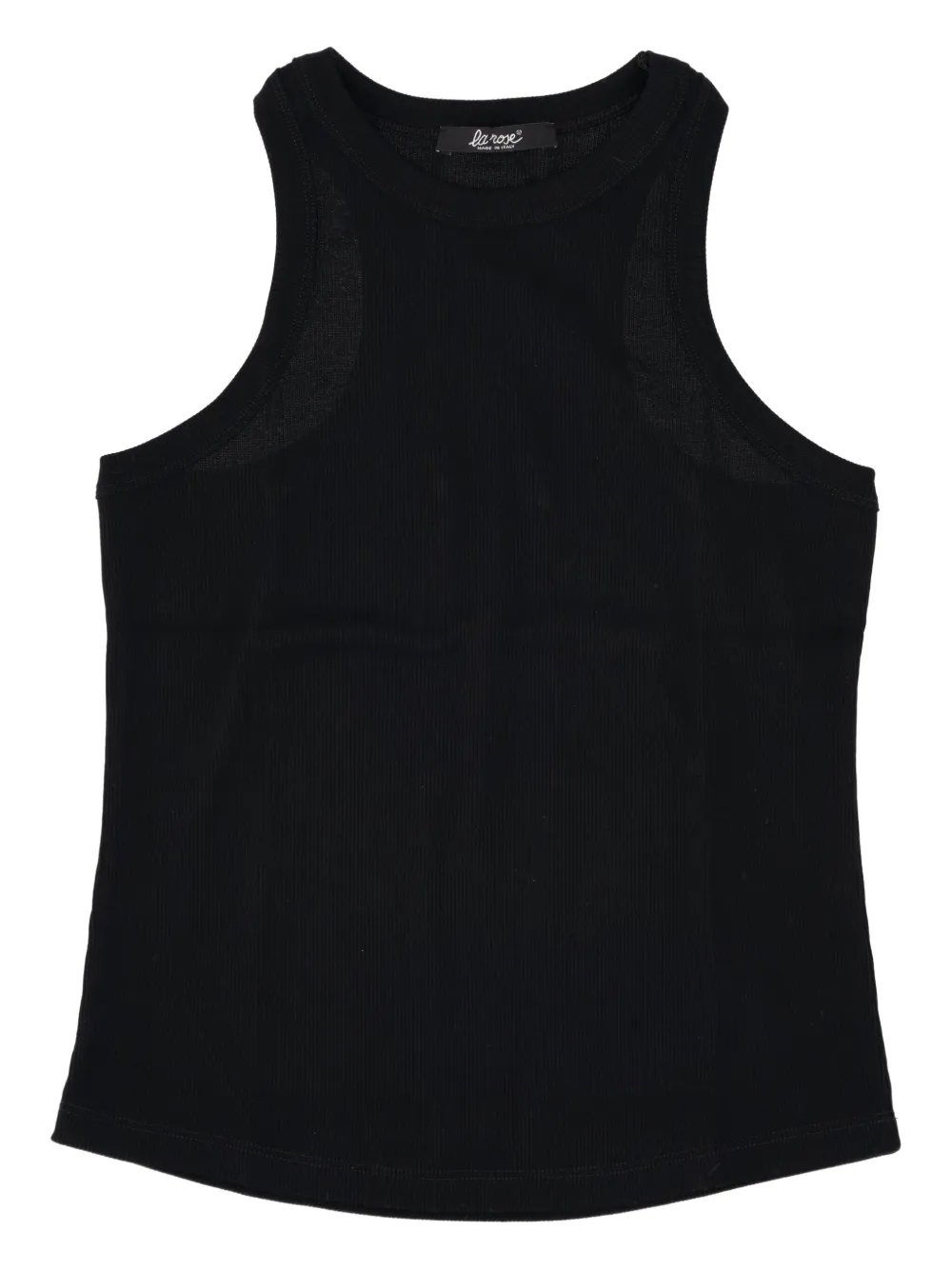 LA ROSE Geribbelde tanktop Zwart