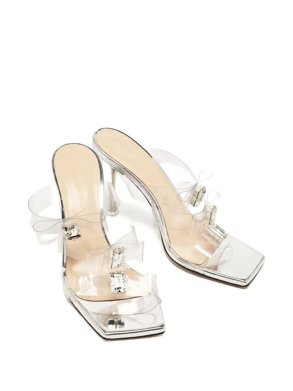 MACH & MACH 95mm bow-detail clear sandals | Image 2