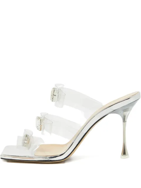 MACH & MACH 95mm bow-detail clear sandals