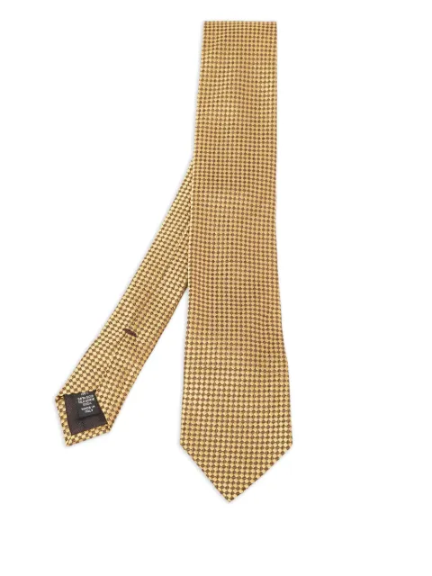 Ermenegildo Zegna Vintage ربطة عنق حرير بنقش هندسي