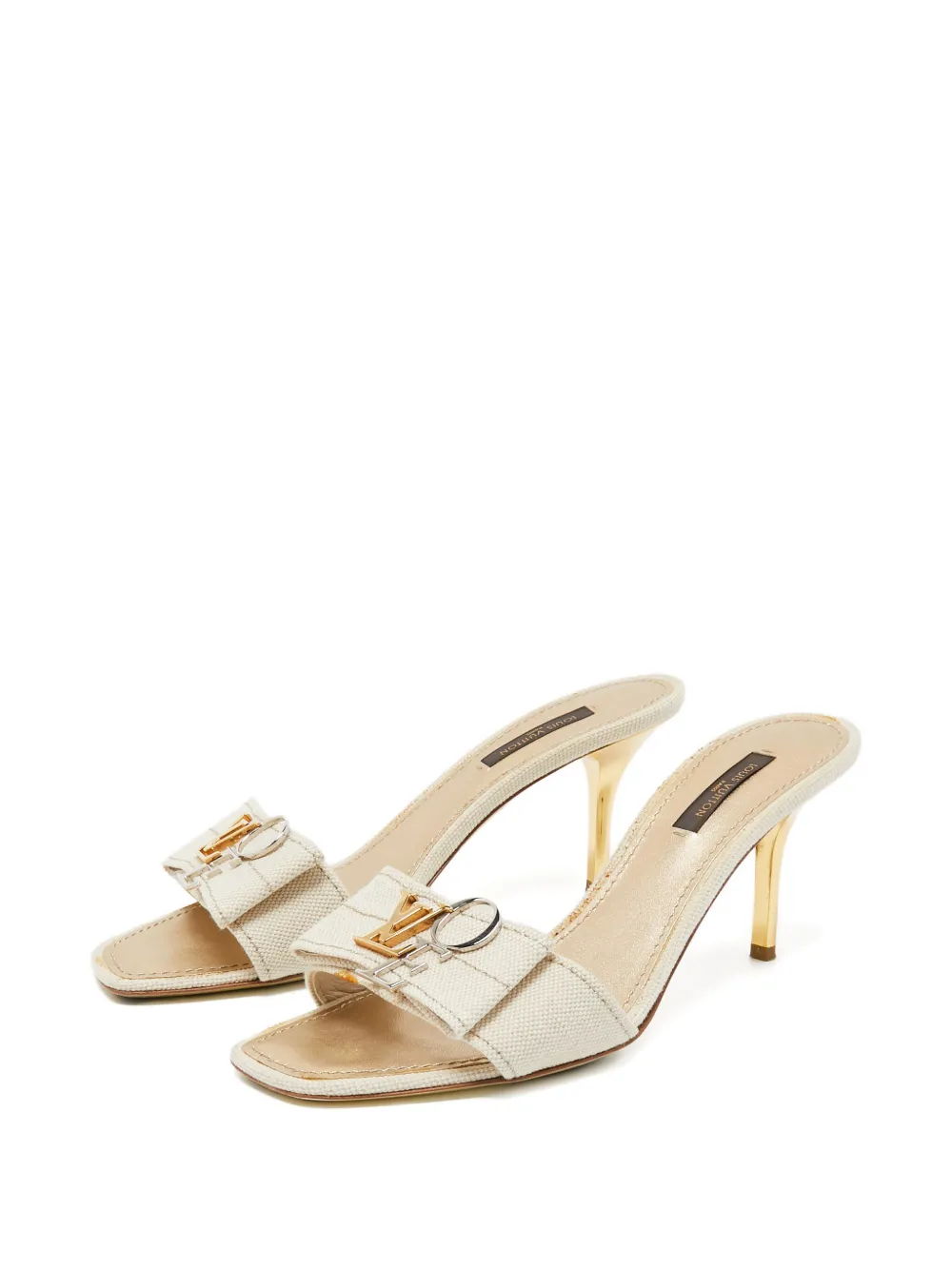 Louis Vuitton Pre-Owned 85mm Love Bow canvas sandals | Image 2