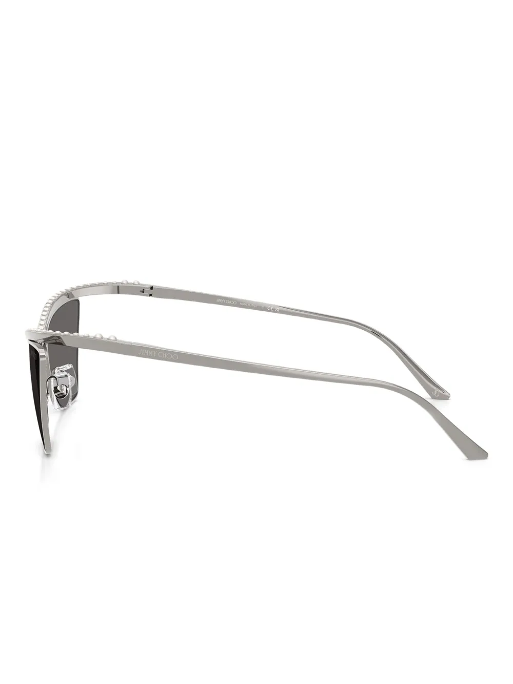 Jimmy Choo Eyewear Zonnebril met cat-eye montuur en kristallen Grijs