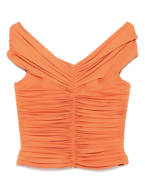 Herve L. Leroux ruched off shoulder multiway top