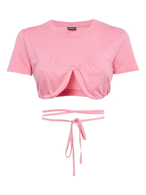 Jacquemus Pre-Owned tie-detail crop top