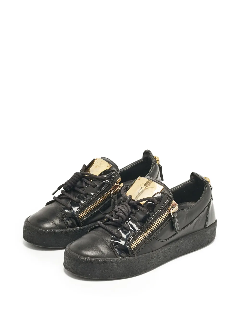 Giuseppe Zanotti Vintage Leren sneakers - Zwart