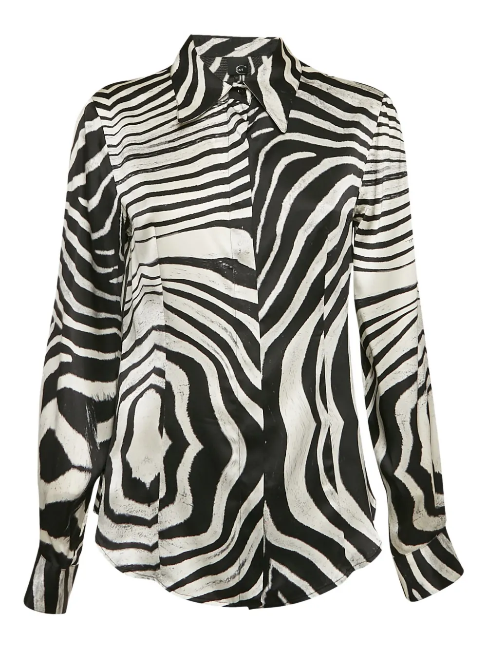 Pre-owned Just Cavalli Vintage Zebra-print Silk Shirt