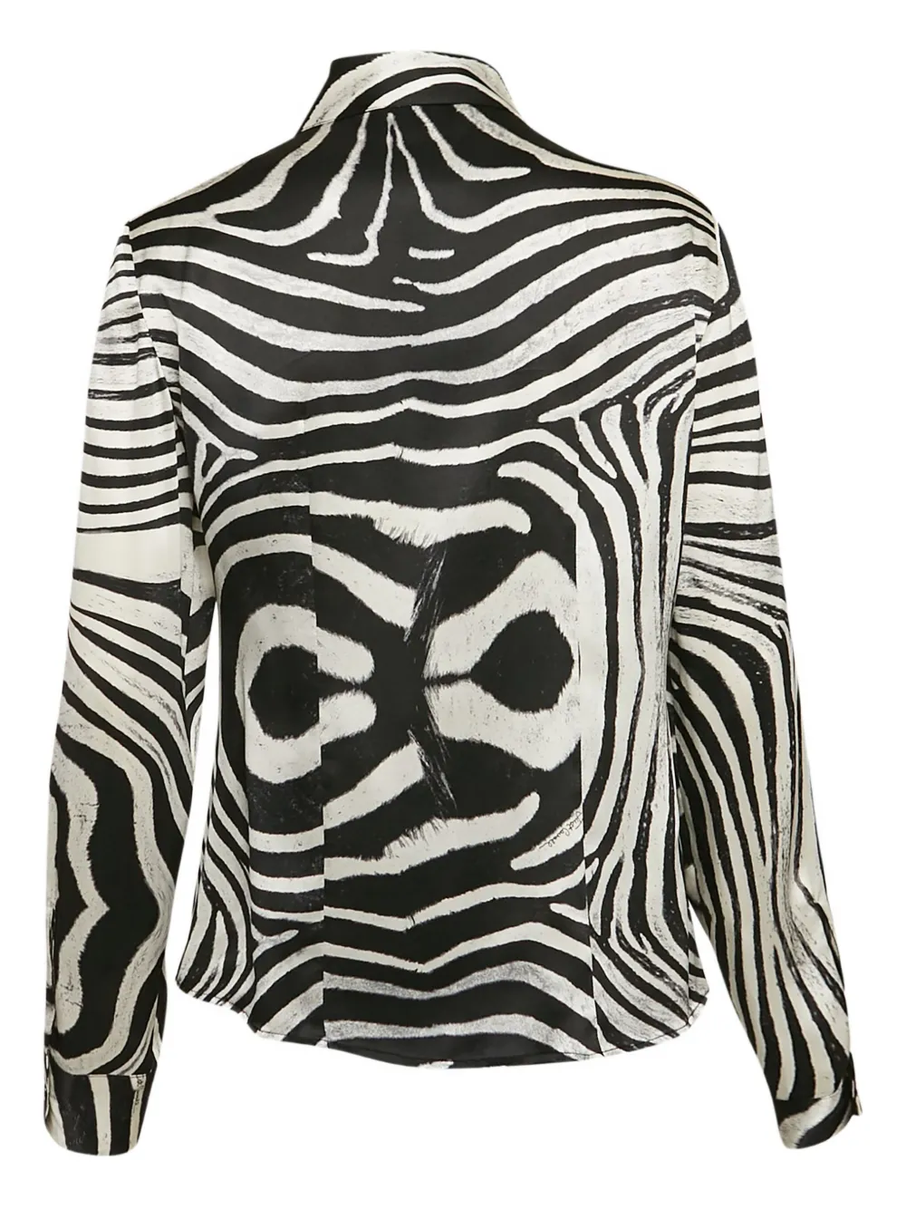 Pre-owned Just Cavalli Vintage Zebra-print Silk Shirt