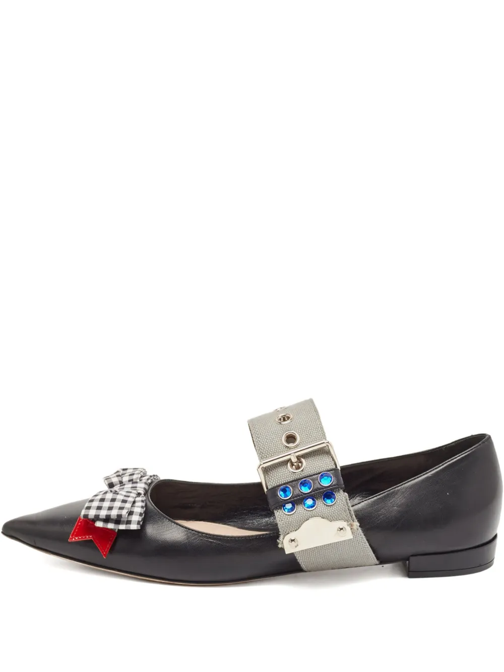 Miu Miu Pre-Owned zapatos de tacón Bow Buckle | negro | Image 1