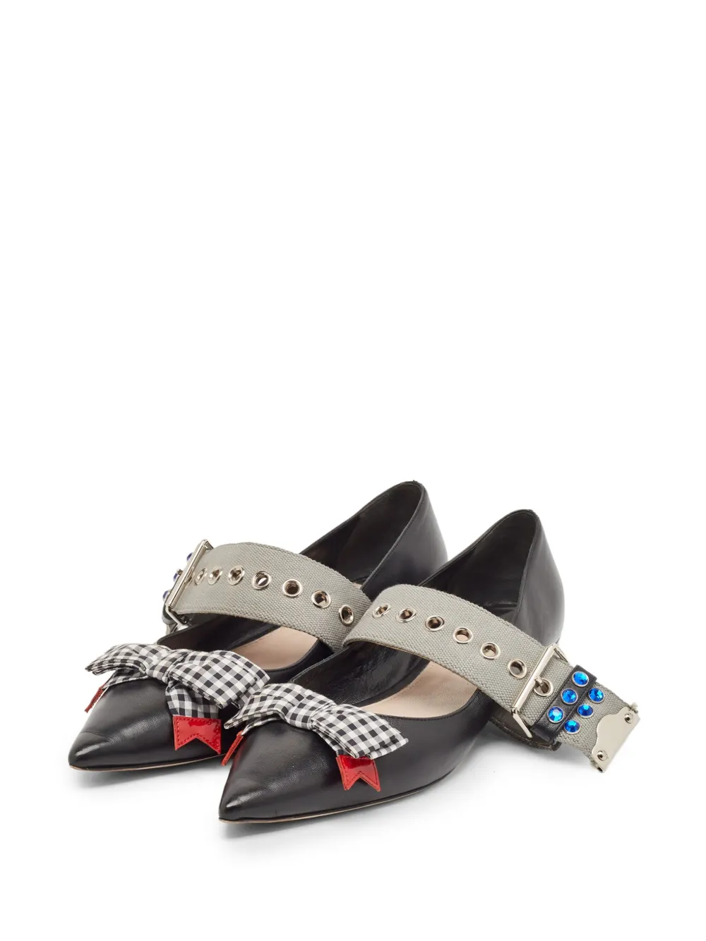 Miu Miu Pre-Owned Bow Buckle 高跟鞋（典藏款） | 平底鞋 | Image 2