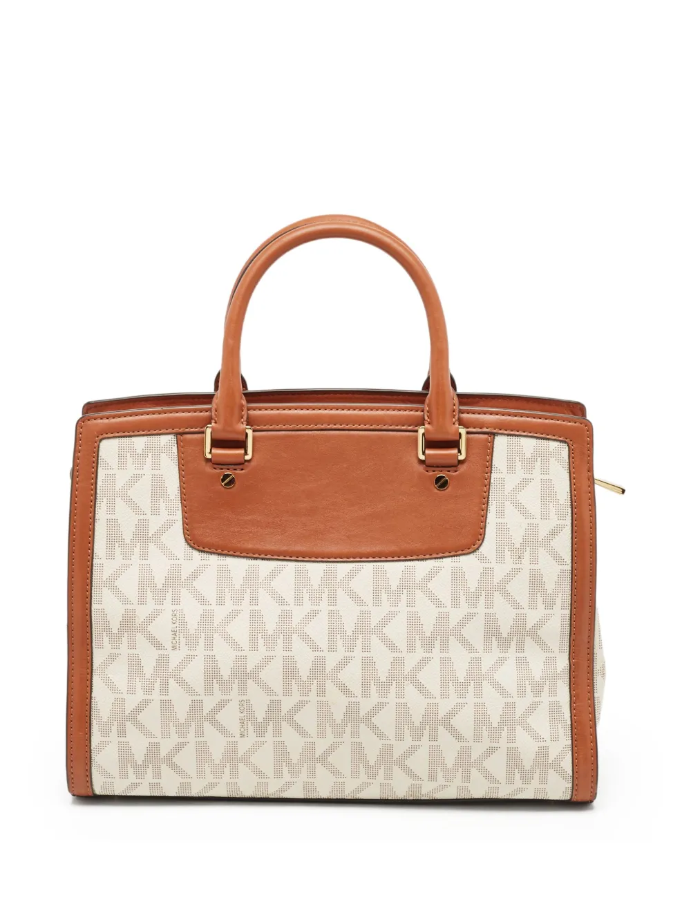 Pre-owned Michael Kors Vintage Logo-monogrammed Tote Bag In Neutral