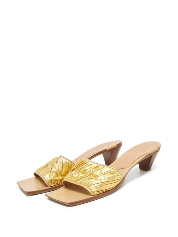 Bottega Veneta Pre-Owned 50mm Leather Sandals Gold FARFETCH PH