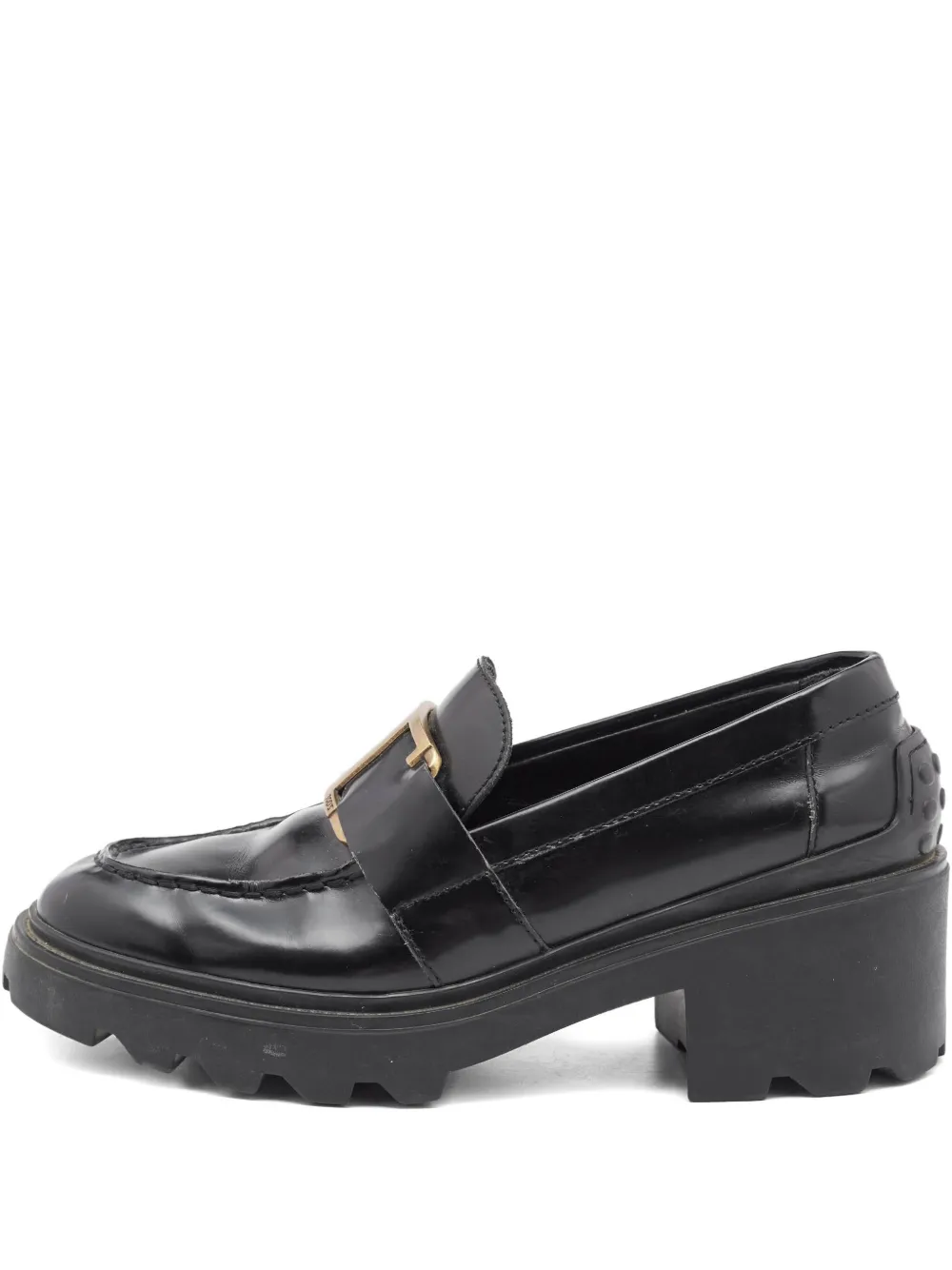 Tod's Vintage プレオウンド Gomma Carro プラットフォーム ローファー - ブラック Tod's Vintage プレオウンド Gomma Carro プラットフォーム ローファー - ブラック