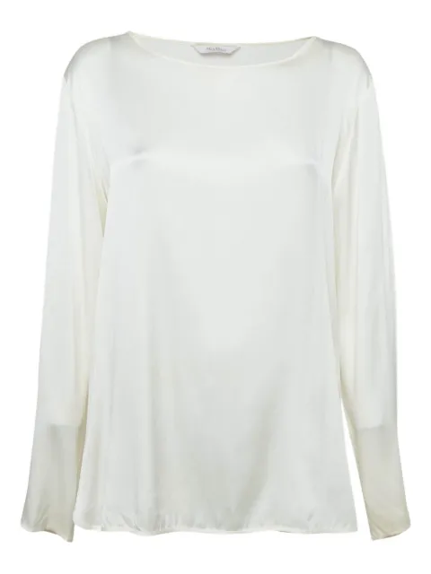 Max Mara 2023 satin long-sleeve blouse