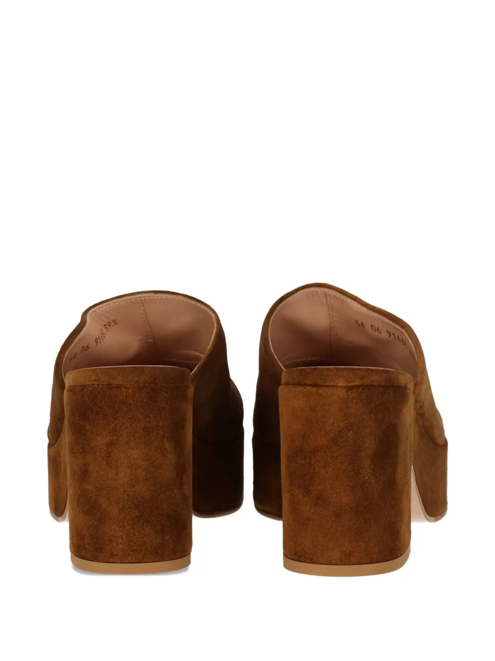 Gianvito Rossi Suede Block-heel Platform Mules