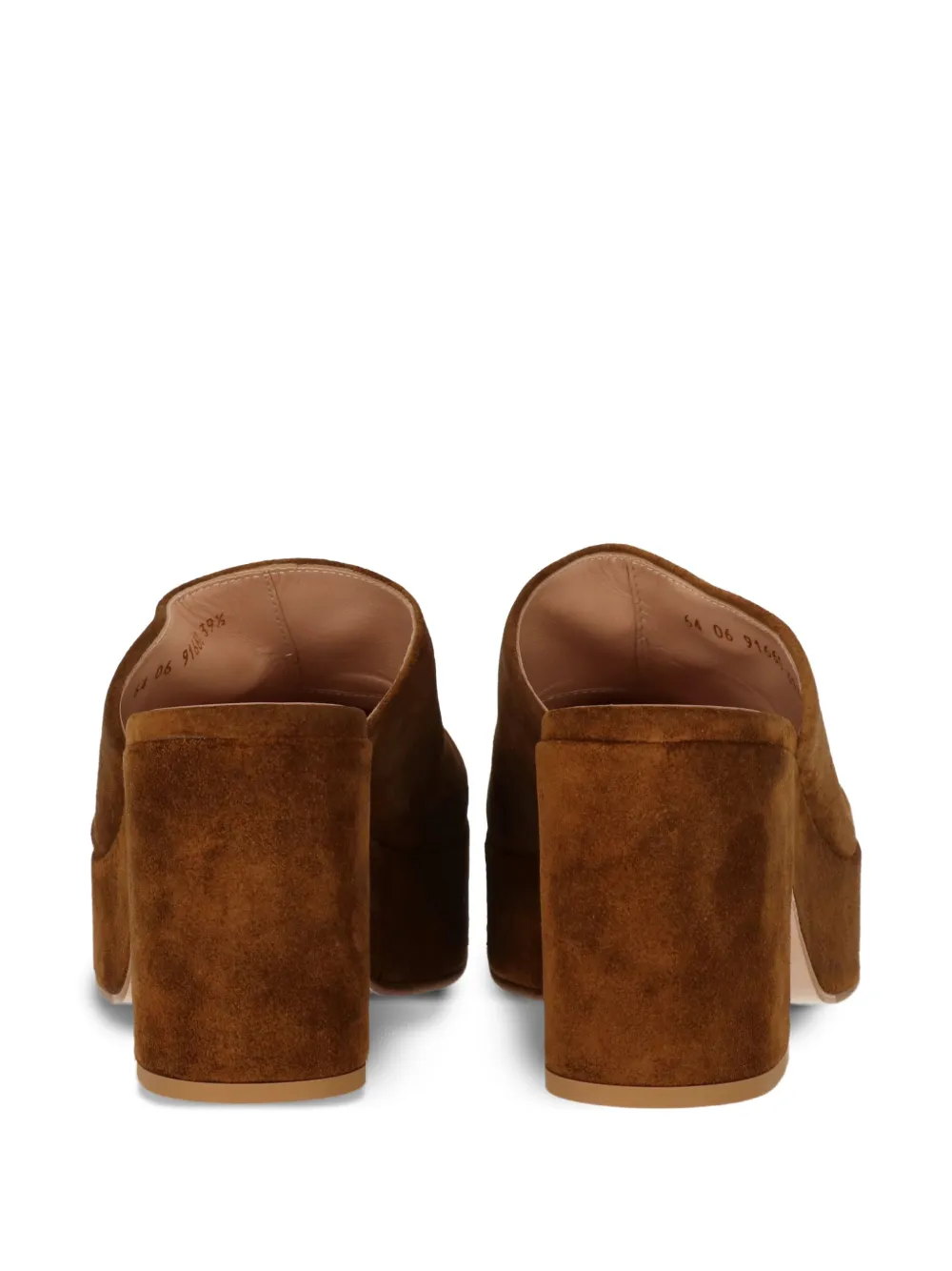 Gianvito Rossi platform suede clogs Brown