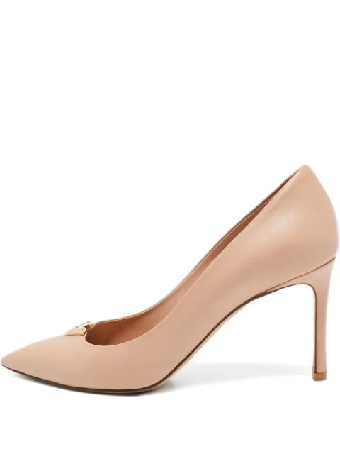 Louis Vuitton Pre-Owned logo-plaque leather pumps