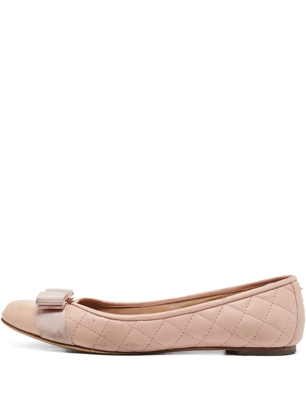 Ferragamo Pre-Owned leather ballet flats | Pink | Image 1