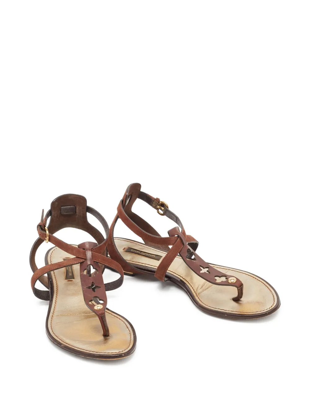 Louis Vuitton Pre-Owned Leren sandalen - Bruin