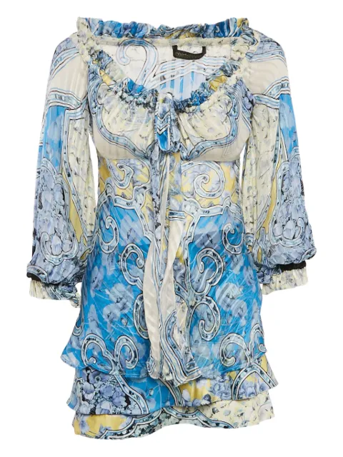 Roberto Cavalli Vintage pre-owned ruffled blouse and skirt set