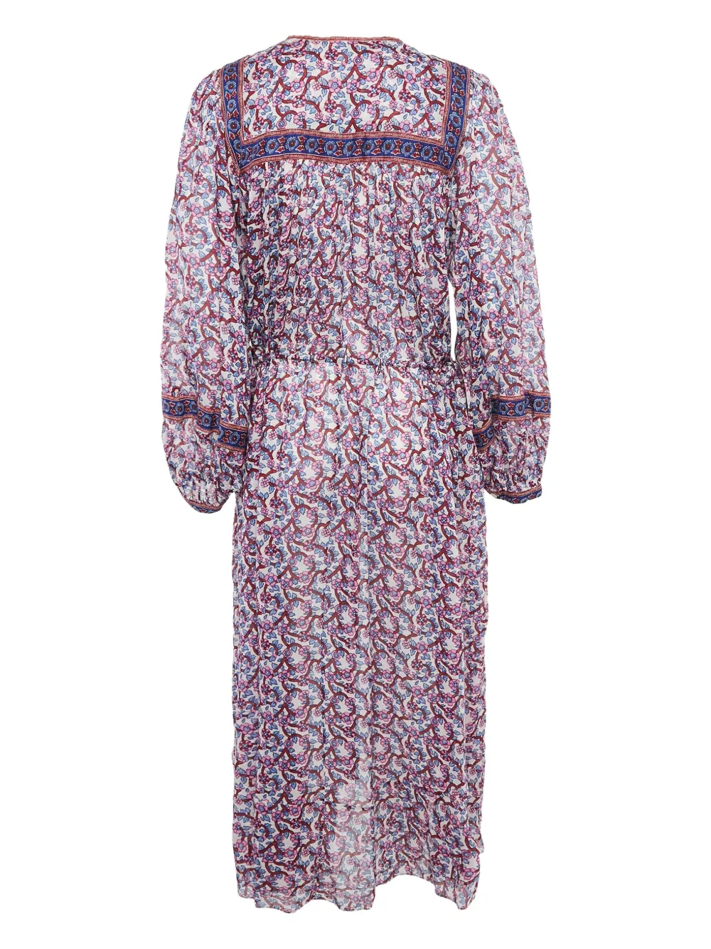 Isabel Marant Vintage Greila jurk met bloemenprint en lange mouwen - Wit