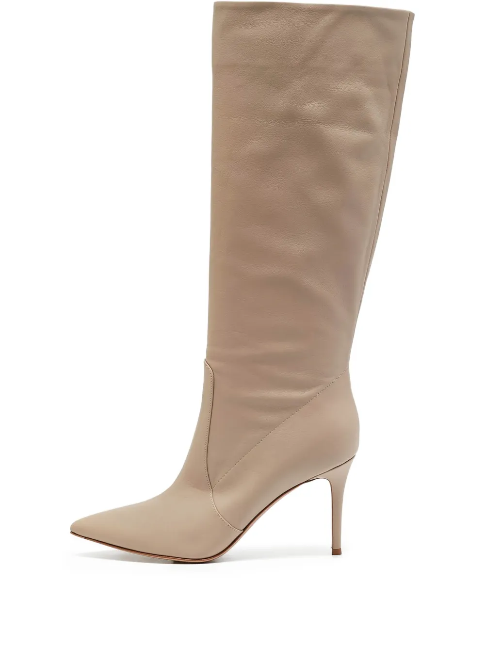 Gianvito Rossi pre-owned 95mm Hansen knee-high stiletto boots | Neutrals | Image 1
