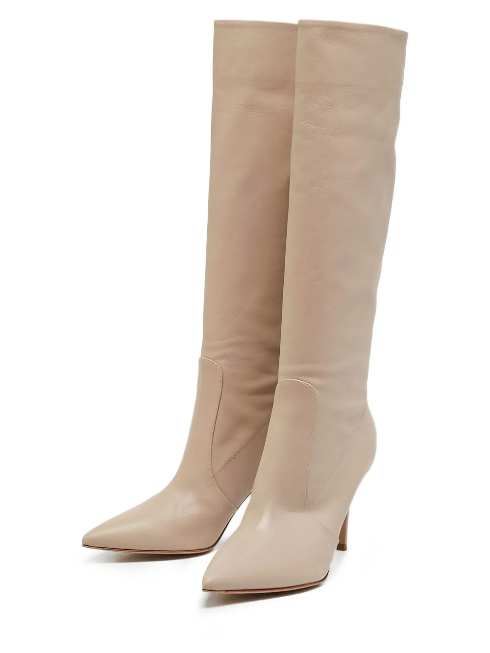 Gianvito Rossi Pre-owned 95 mm Hansen kniehoge stiletto laarzen - Beige